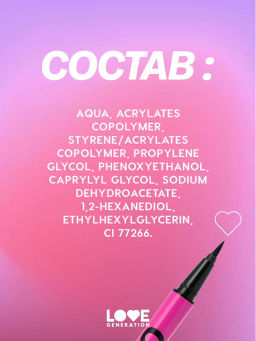 LOVE GENERATION Подводка для глаз Color resourse жидкая, стойкая, фетровый аппликатор, тон 01, черны  фото 10
