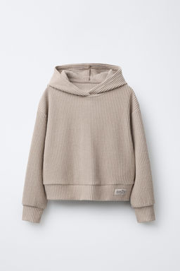 RIBBED SOFT TOUCH HOODIE