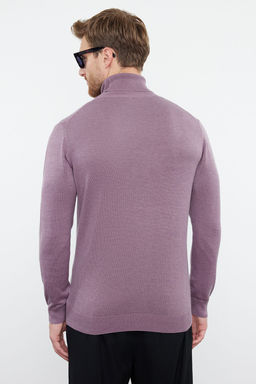 Trendyolmilla Man Murdum Slim Pamuklu Bal?kc? Yaka Duz Triko Kazak TMNAW25KZ00003  фото 6