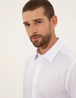 Beyaz Slim Fit Uzun Kollu G_mlek - Pierre cardin фото 2