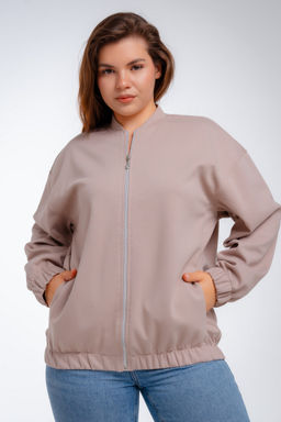 Бомбер из коттон фита какао - Амадэль фото 19