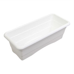 Ящик балконный для цветов, 6 л, 40×17×13.5 см, пластиковый, белый