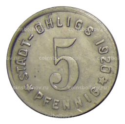 5 пфеннигов 1920 года Германия  Нотгельд Охлигс