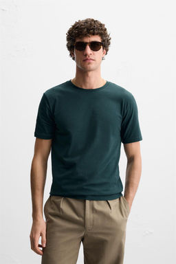 BASIC SLIM FIT T-SHIRT - Zara фото 43