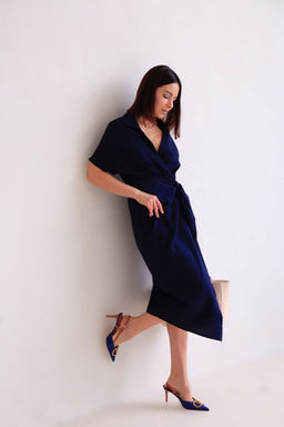 Martichelli Платье в глубоком синем  фото 5