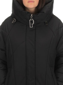 M-9117 BLACK Пальто зимнее женское CORUSKY (верблюжья шерсть) - Фабричный китай фото 11