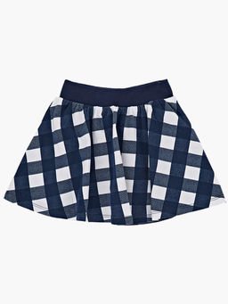 Юбка для девочки UD 1067 синяя клетка - Mini maxi фото 5