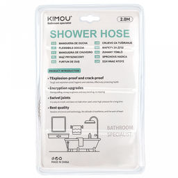 Шланг для душа 2м, универсальное соединение G1/2, хром, в блистере (Китай) - Домашняя Мода фото 4