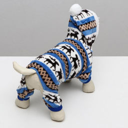 Комбинезон Олени с капюшоном, размер L (ДС 35 см, ОГ 45 см, ОШ 35 см), голубой - Simaland фото 18