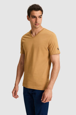 Erkek Regular Fit V Yaka Coconut Basic Ti__rt