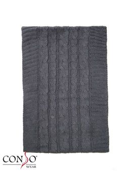 KN180330 - тёмно-серый Шарф женский. Размер 30х100 см