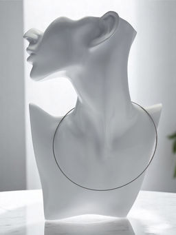 Основа для колье (чокер) с замком, 1 мм, набор 5 шт., цвет стальной, 45 см