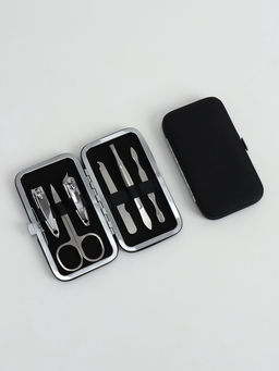 Набор маникюрный Colorful, 6 предметов, в футляре, чёрный