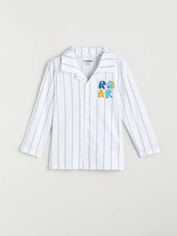 G?mlek Yaka Erkek ?ocuk Pijama Tak?m?