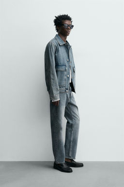 JEANS REGULAR FIT / Azul pastel - Zara фото 4