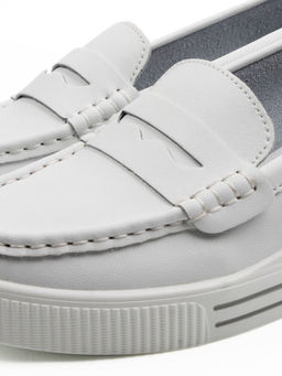 03-YD122-3 WHITE Лоферы женские (натуральная кожа)