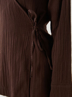 Kruvaze Yaka Dokulu Kad?n Kimono