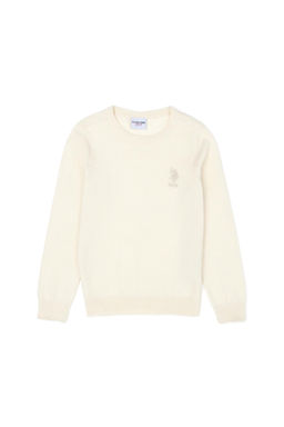 Кремовый базовый свитер для девочек - U.s. polo assn фото 6