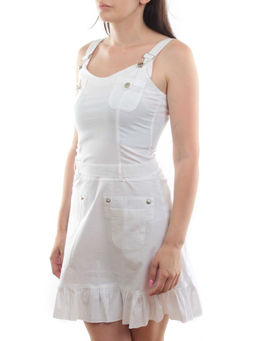 XA-68028 WHITE Сарафан женский (97% хлопок, 3% эластан)