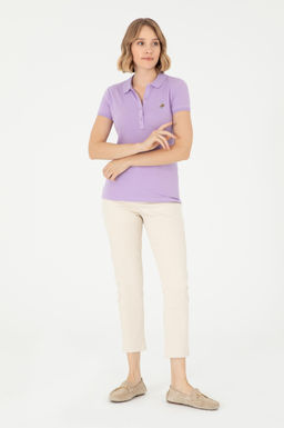 Женская сиреневая футболка Неожиданная скидка в корзине - U.s. polo assn фото 4