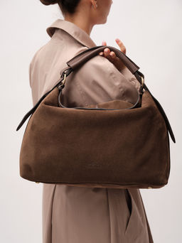 Замшевая сумка Andrea DBR 31374 кофе  фото 4