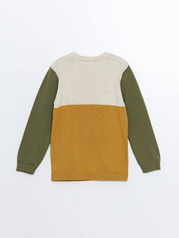 Bisiklet Yaka Nak??l? Erkek Bebek Triko Kazak