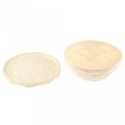 Салатник пластмассовый Modena 2,5л, д24,4см, h9,1см, с крышкой, пищевой полипропилен, светло-бежевый (Россия) - Домашняя мода фото 4