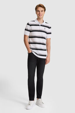 Erkek Siyah Regular Fit Polo Yaka Ti__rt
