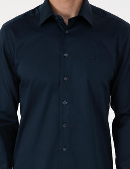 Lacivert Slim Fit Uzun Kollu Basic G_mlek