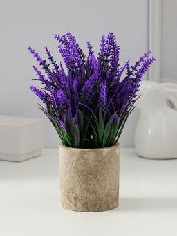 Искусственный цветок в горшке Лаванда куст, 7.5?19 см, МИКС