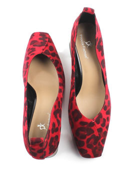 06-A129A-753PN RED/LEOPARD Туфли женские (натуральная замша)