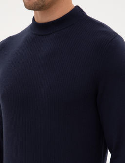 Lacivert Slim Fit _eyrek Yaka Triko Kazak - Pierre cardin фото 7