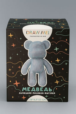 Алмазная мозаика на фигурке Draw Me! Blue bear, (14*9.5*23 см)