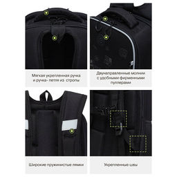 RAw-695-6 Рюкзак школьный с картхолдером на держателе - Grizzly фото 43