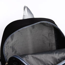 Рюкзак детский на молнии, 3 наружных кармана, цвет чёрный - Simaland фото 4