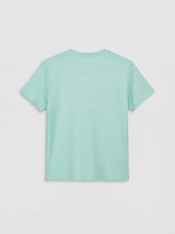 Bisiklet Yaka Bask?l? Erkek ?ocuk Ti??rt