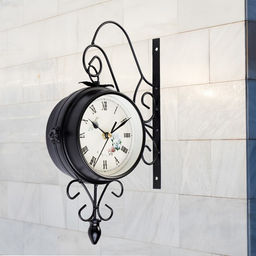 Часы настенные интерьерные «Весенние», двусторонние, на подвесе, плавный ход, 34.5×22 см, d=11 см, от батареек 2хАА