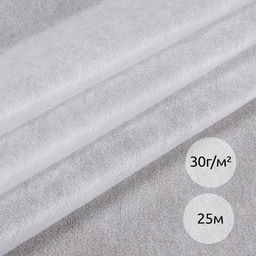Флизелин IdealTex клей PA точечный 30г/м? белый 6030W 90см рул.25м