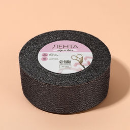 Лента парчовая, 40 мм, 23 1 м, цвет чёрный №029 - Арт узор фото 6