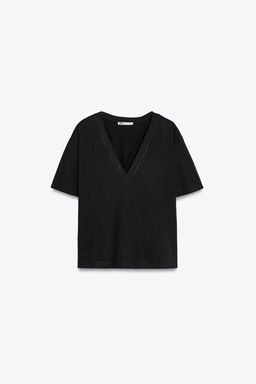 BASIC COTTON T-SHIRT - Zara фото 6