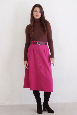 Юбка на пуговицах длины миди - Martichelli фото 34