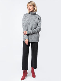 Джинсы-кюлоты из денима с эластаном - Vilatte фото 5