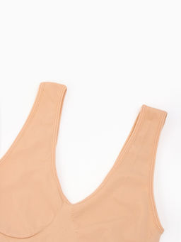 Топы бесшовные MINAKU, набор 3 шт., размер 46, цвет белый, чёрный, бежевый