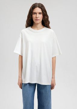 Ekru Basic Tisort - Mavi фото 3