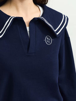 Толстовка из хлопка с отложным воротником / Zarina  фото 6