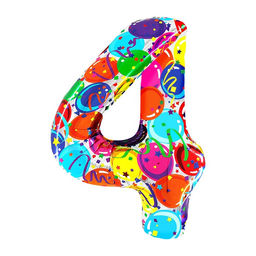 Воздушный шар фольгированный 40" «Цифра 4»
