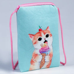 Цена за 2 шт. Сумка детская плюшевая «Кошечка» плоская