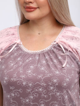 М296 сорочка Карина(цветы какао)