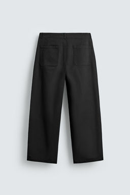 PANTAL?N WIDE FIT PLIEGUES / Negro - Zara фото 8