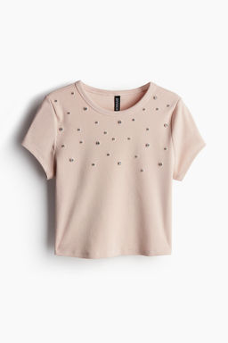 Camiseta cropped con detalles decorativos - H&m фото 4